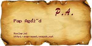 Pap Agád névjegykártya